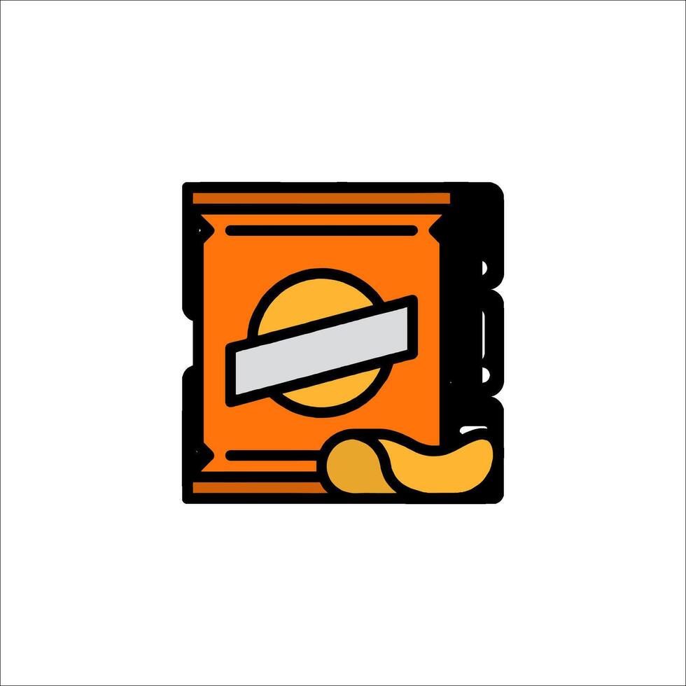 A bag of chips with a label on it vector