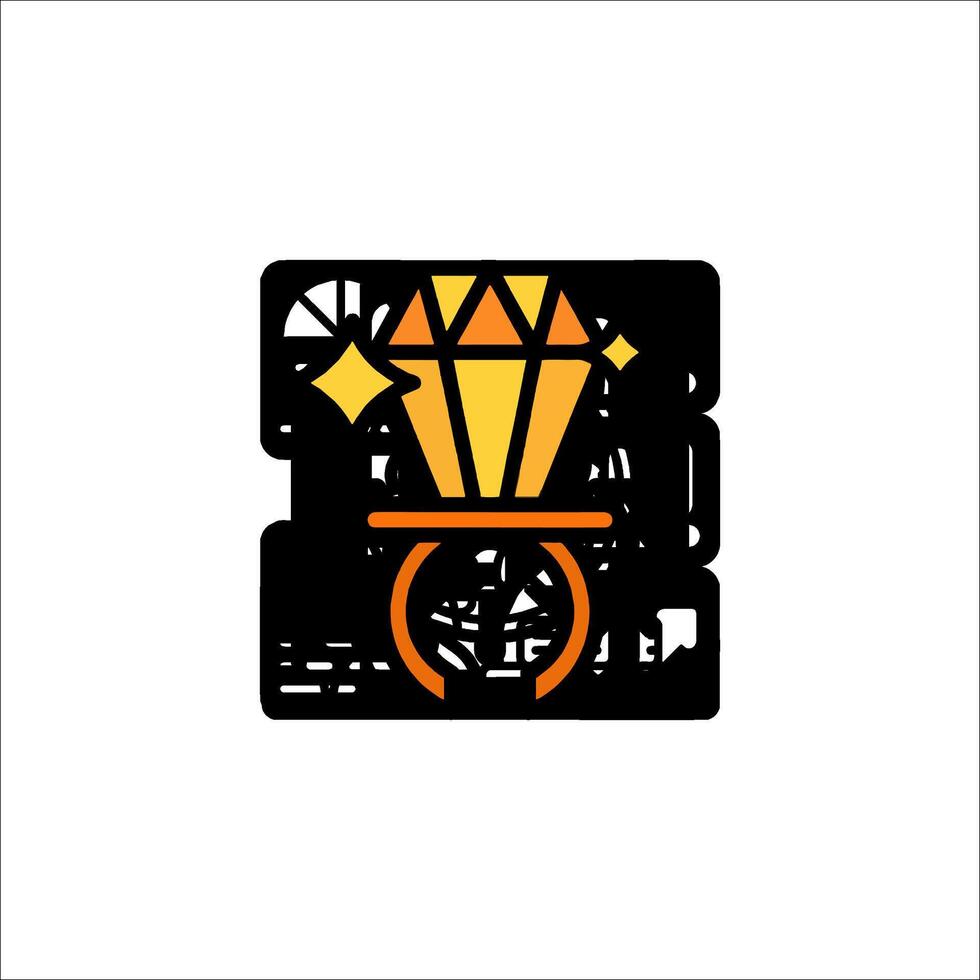 A diamond ring icon on a white background vector