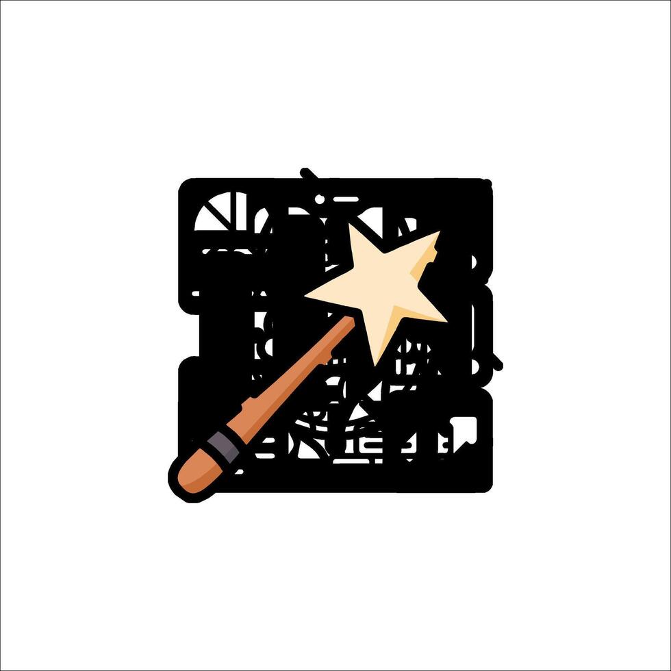 A magic wand icon on a white background vector