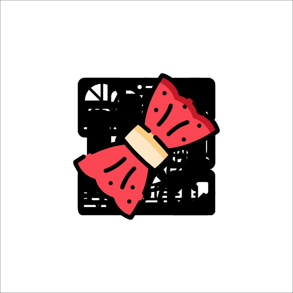 A red bow on a white background vector