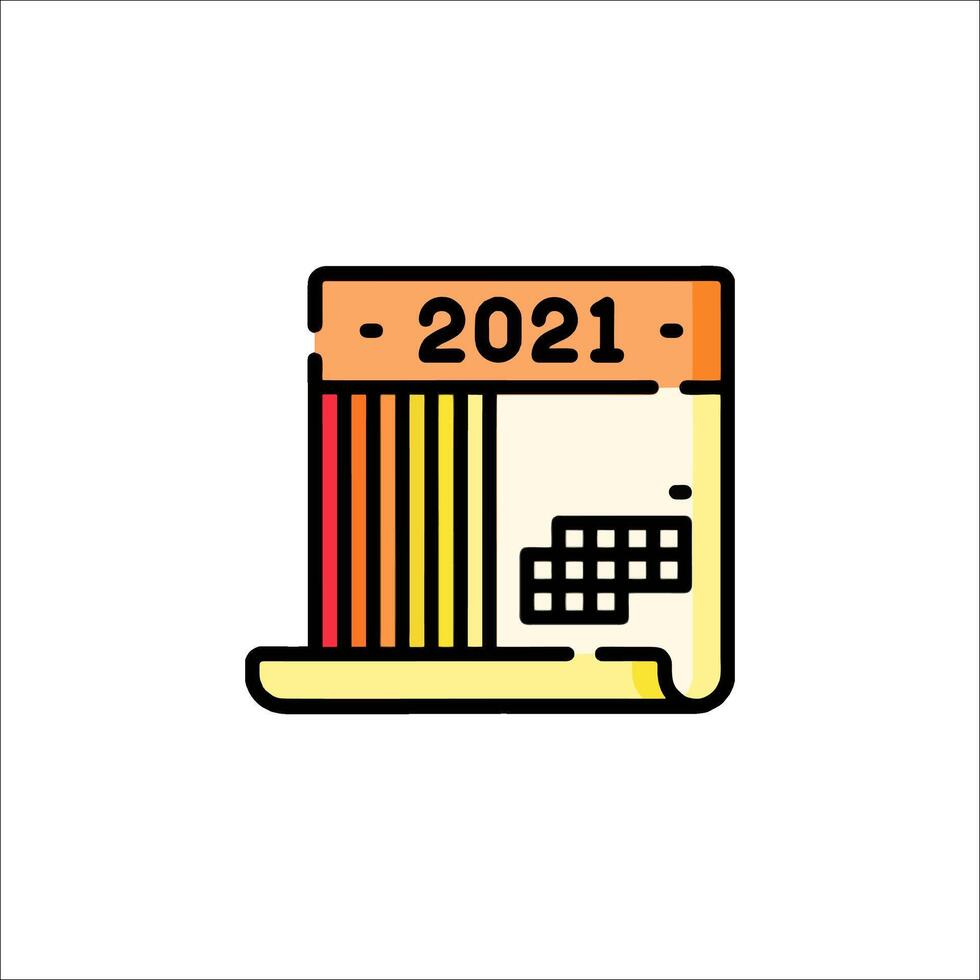 2021 calendar icon illustration vector