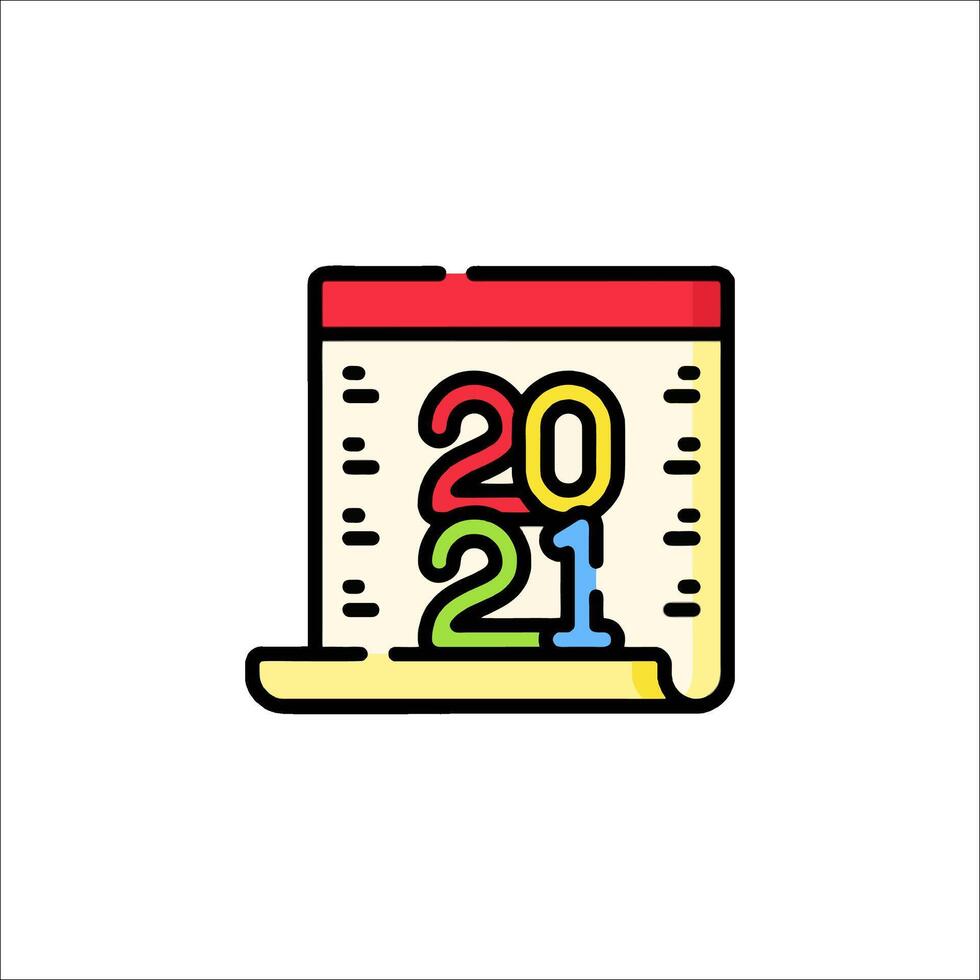A calendar with the year 2021 on it vector