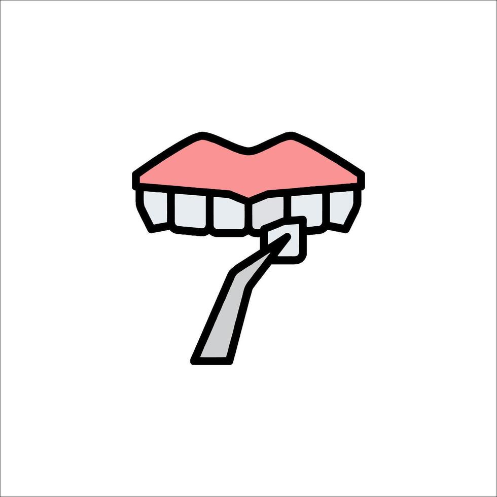 A toothbrush with a toothbrush on it vector