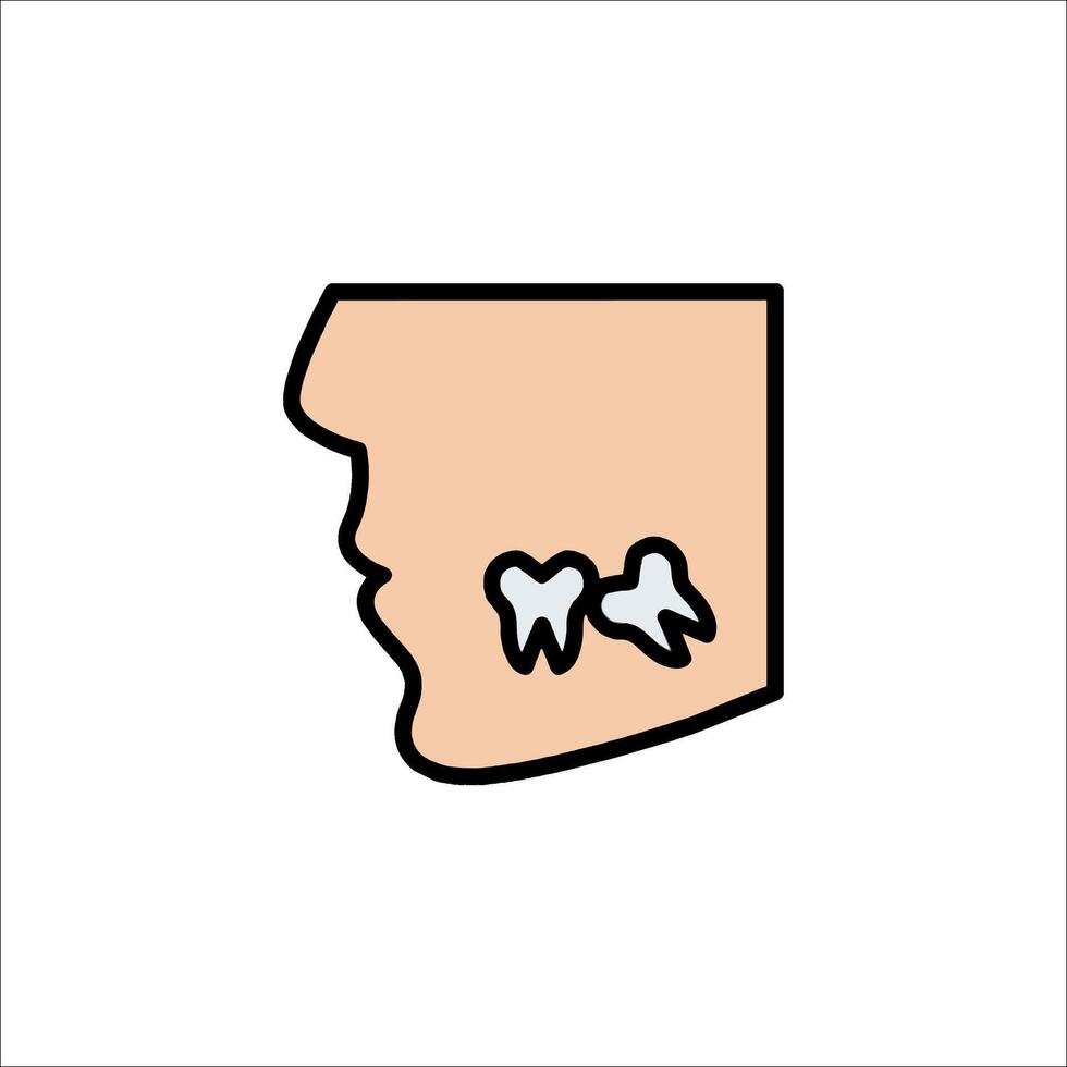 A person with a tooth in their mouth vector