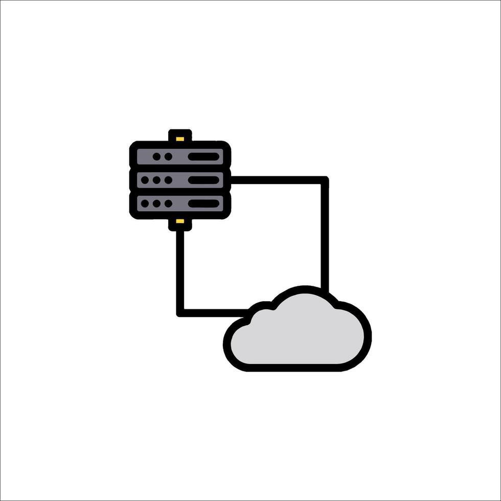 Cloud computing icon illustration vector