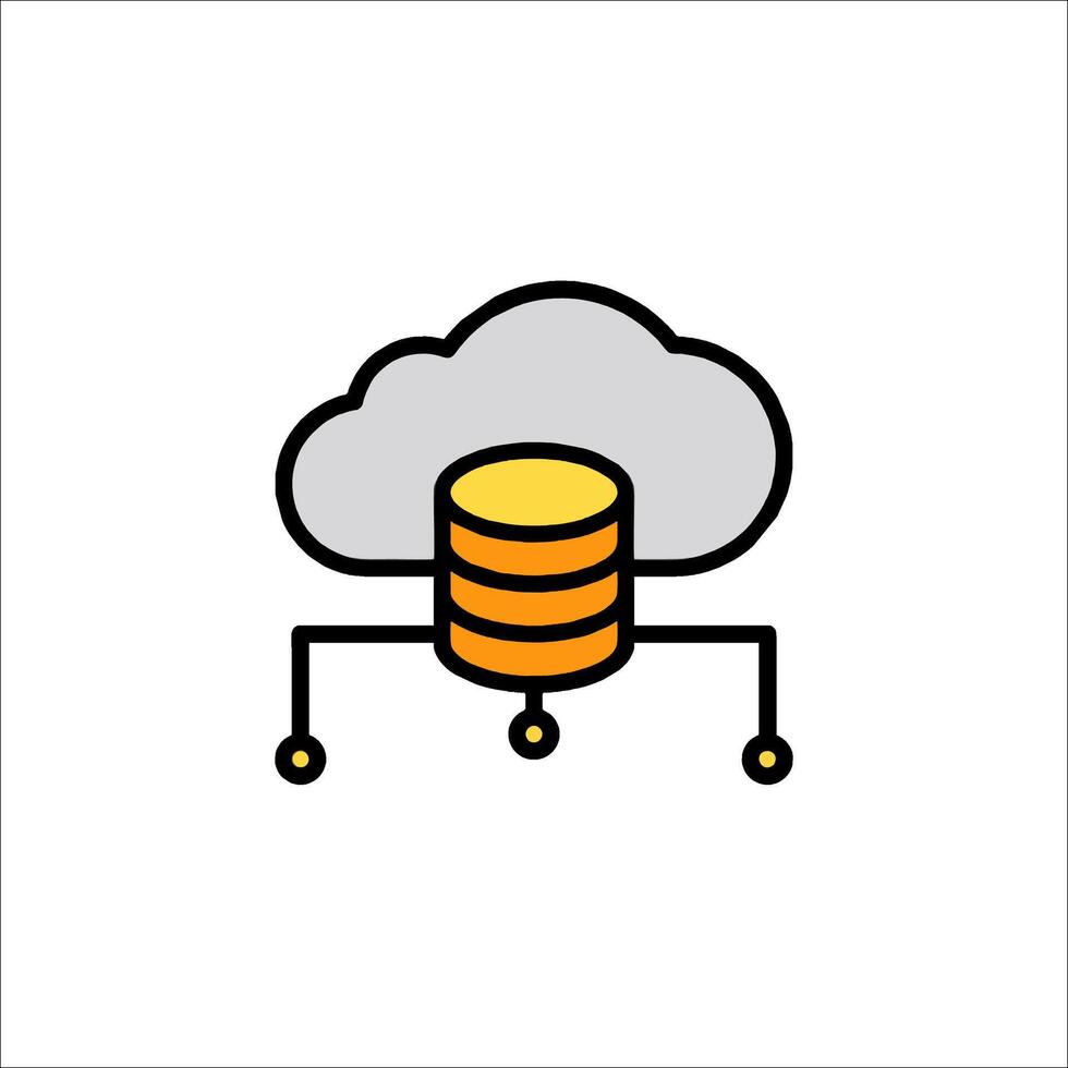Cloud computing icon illustration vector