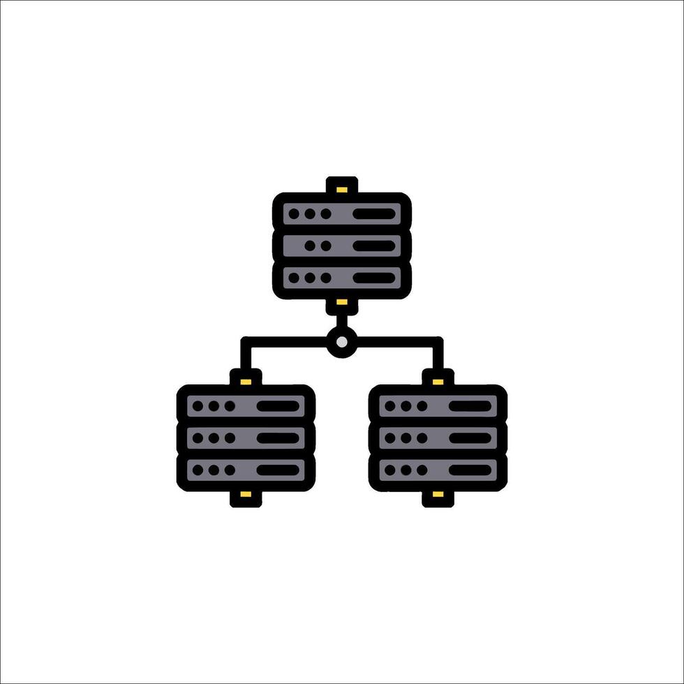 A server with two racks on top of it vector