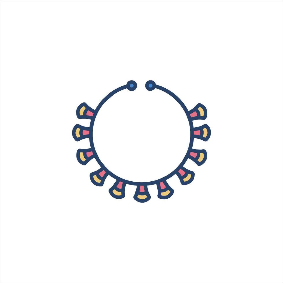A circle with bells on it vector