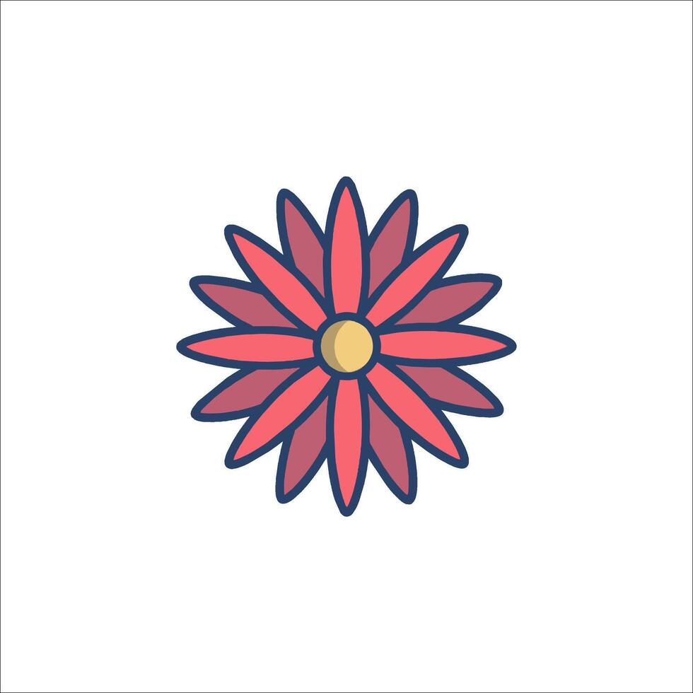 A flower icon in a flat style vector
