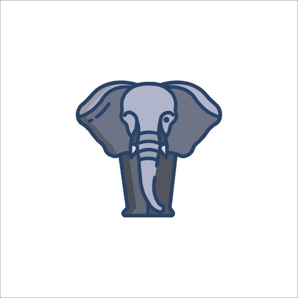 An elephant head icon on a white background vector