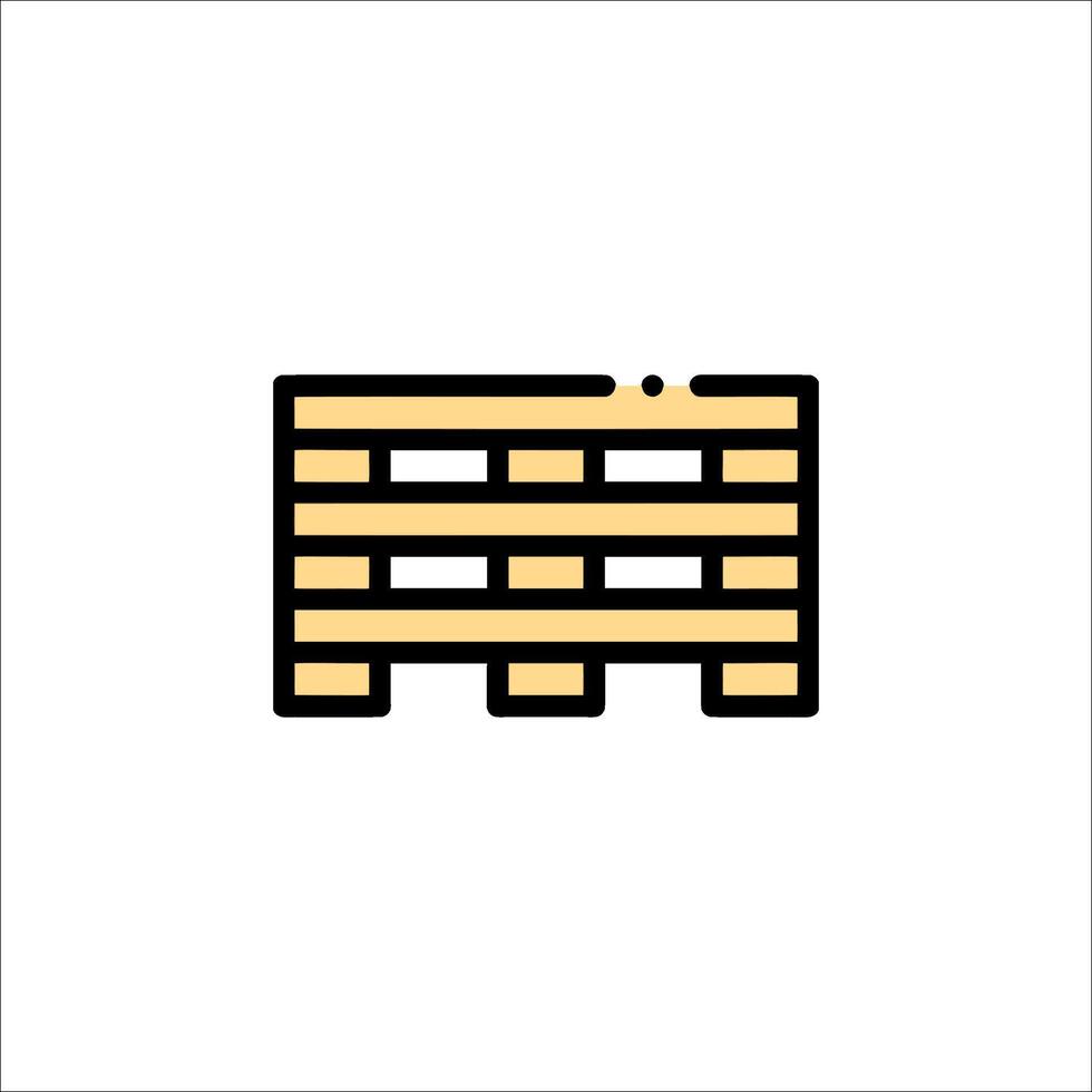 A wooden pallet icon on a white background vector