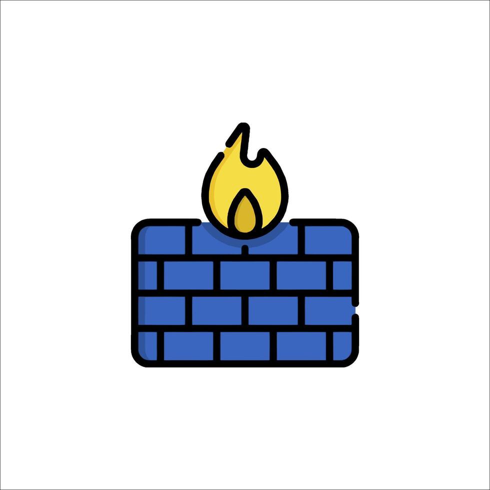 Firewall icon illustration vector