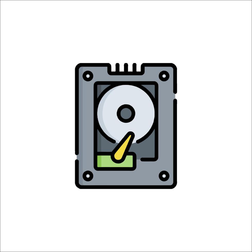 A hard drive icon on a white background vector