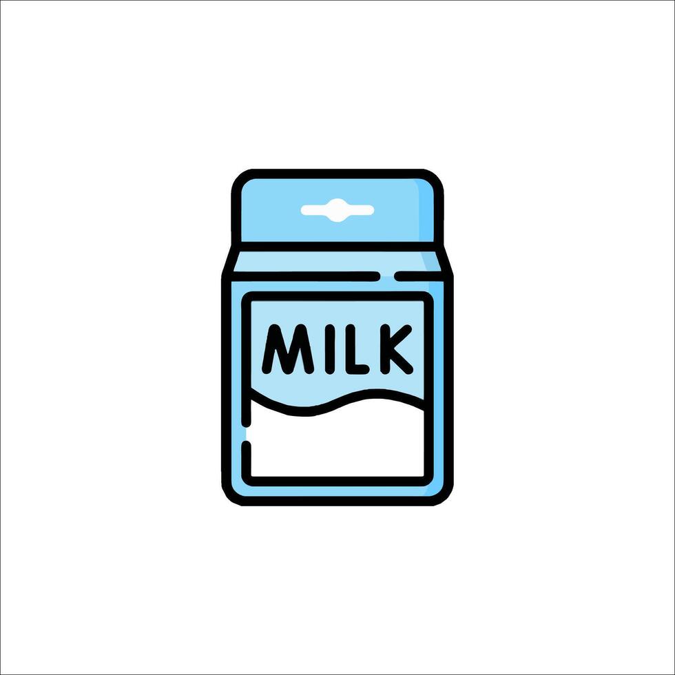 A milk container icon on a white background vector