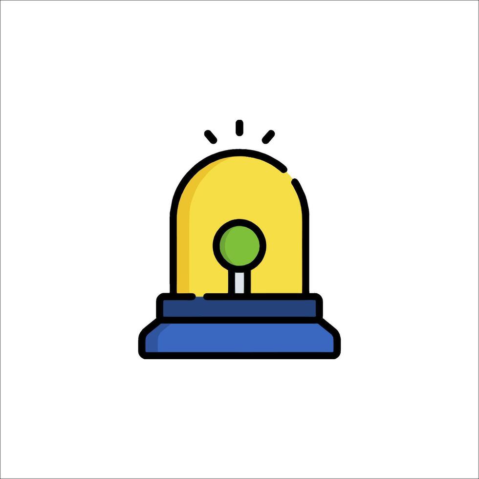 A yellow and blue light on top of a table vector
