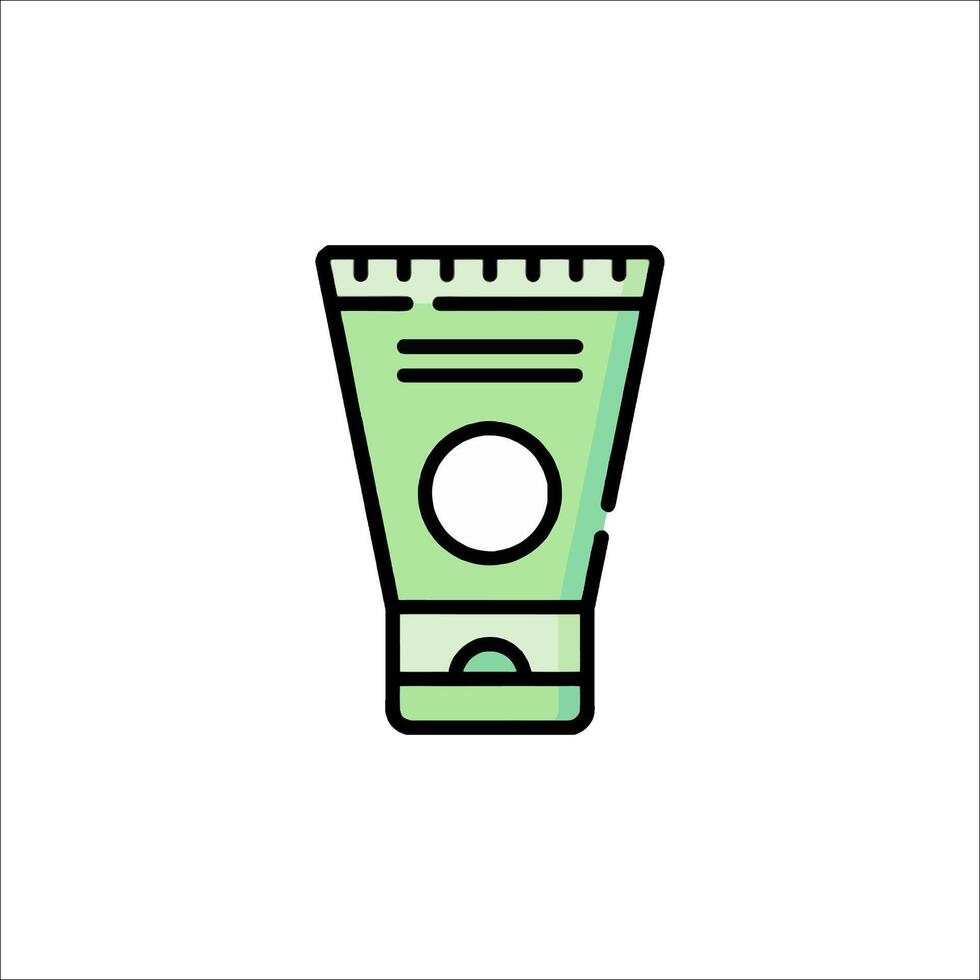 A tube of toothpaste icon in a line style vector