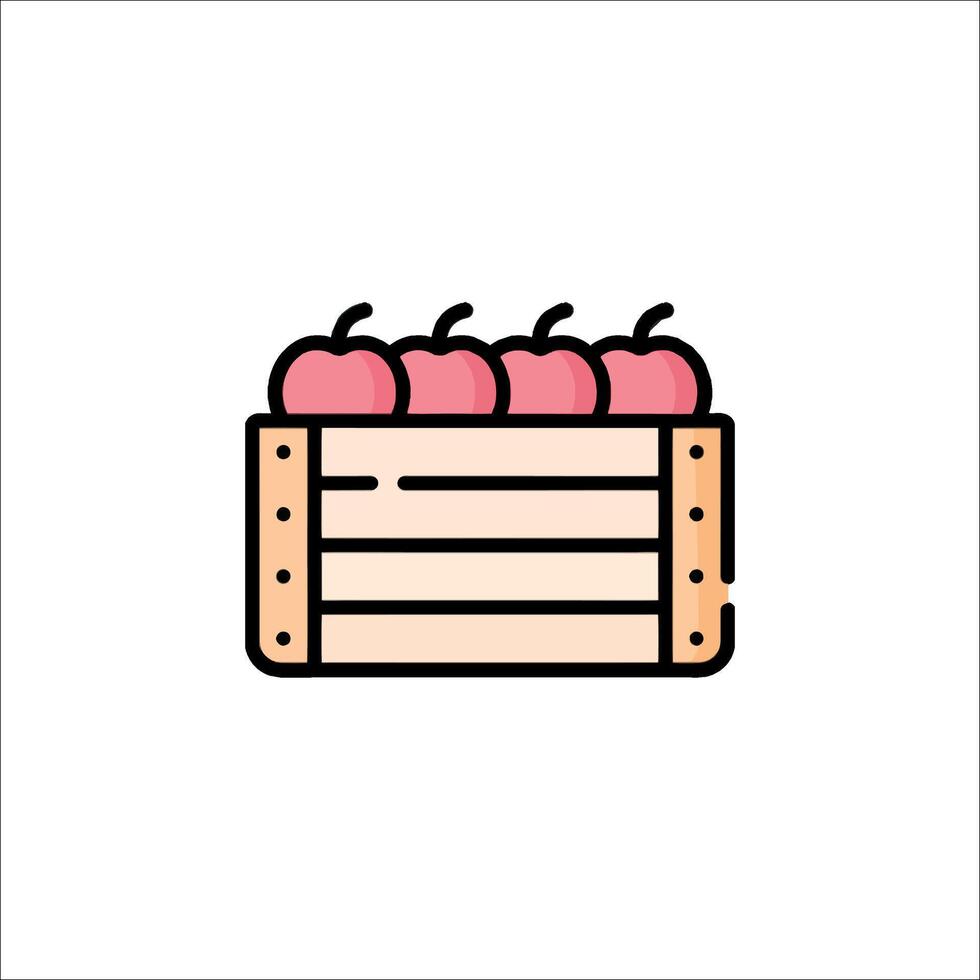 Apple pie icon illustration vector