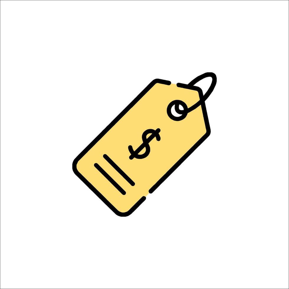 A price tag with a dollar sign on it vector