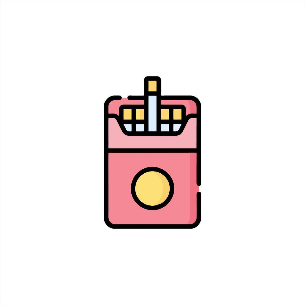 A cigarette pack icon on a white background vector
