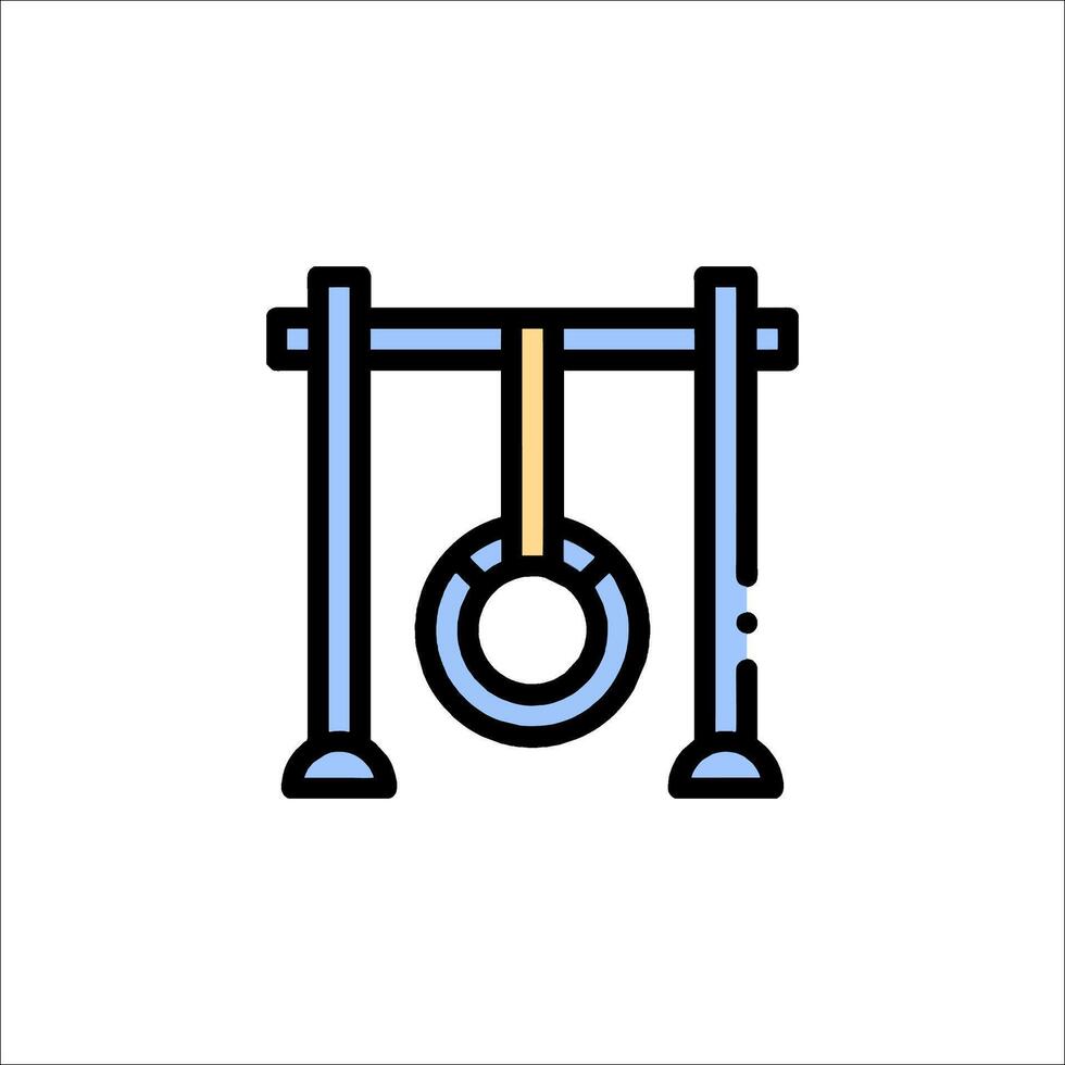 A playground swing icon on a white background vector