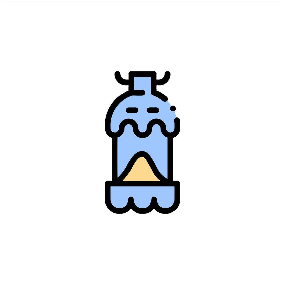 A blue bottle with a lid on it vector