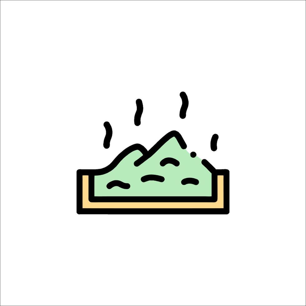 A green powder icon on a white background vector