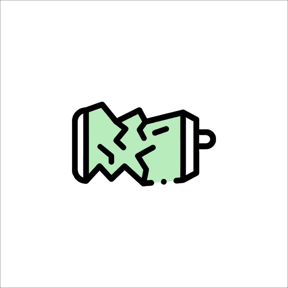 A broken phone icon on a white background vector