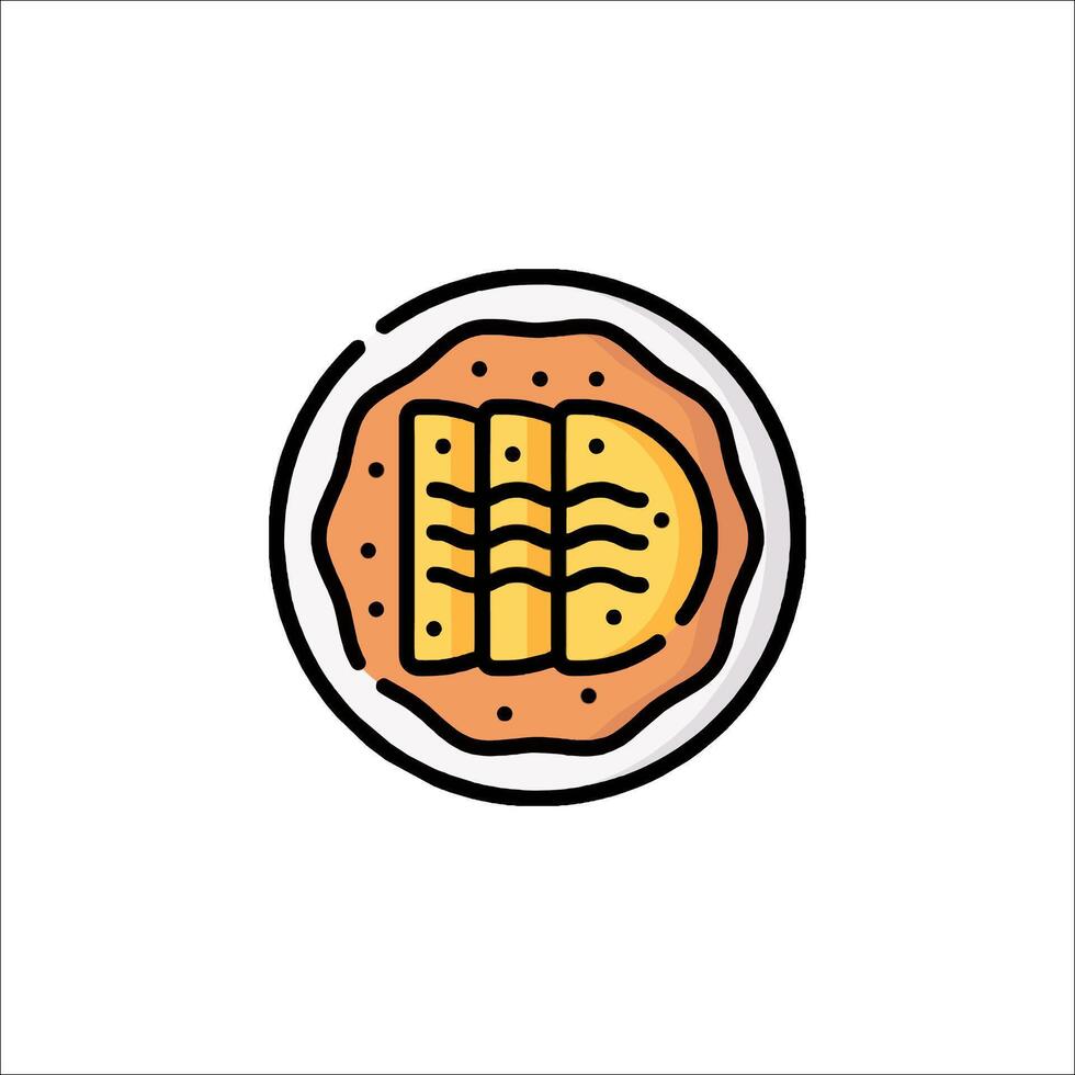 A plate with a slice of pizza in it vector