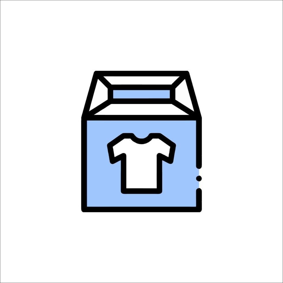 A shirt in a box icon vector