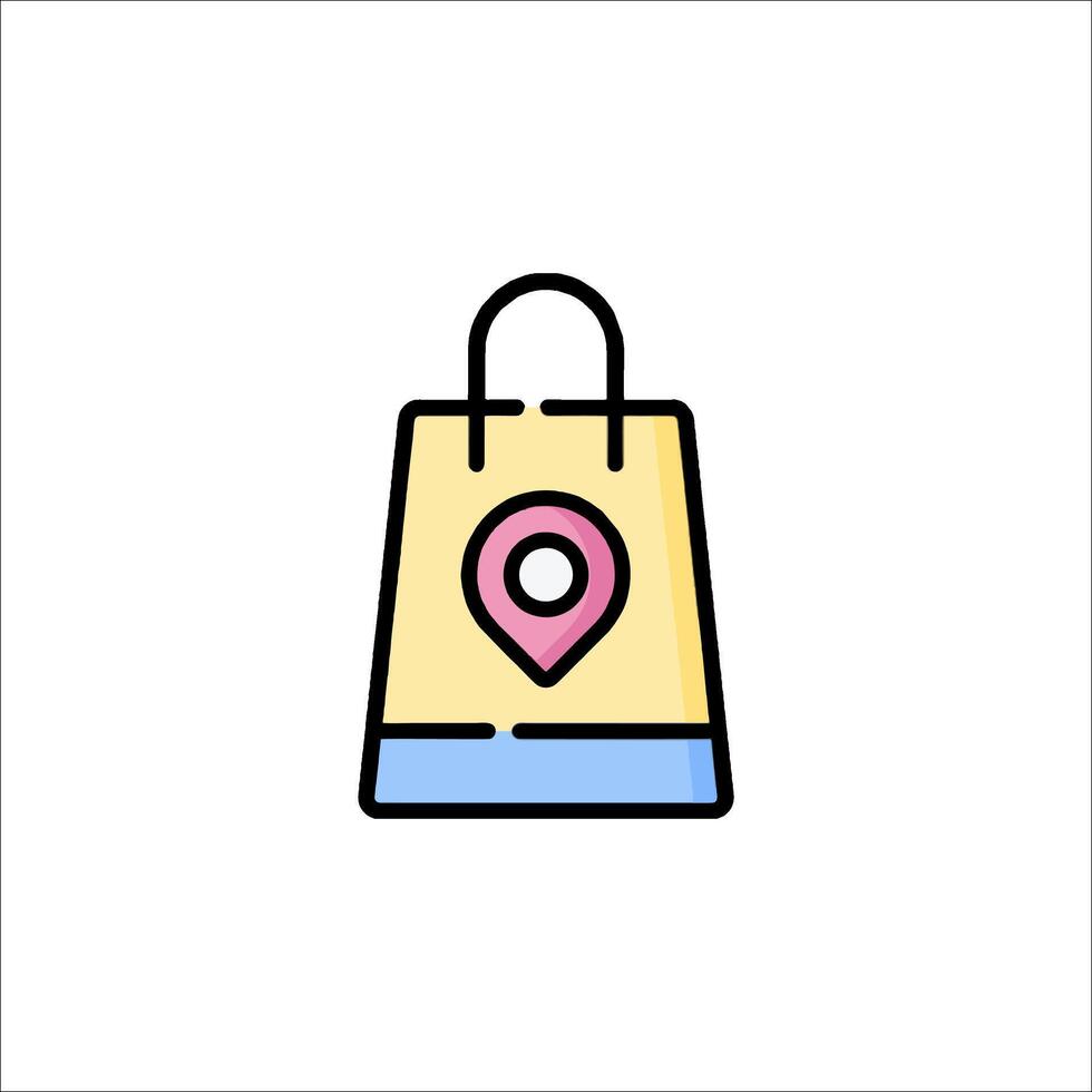 Shopping bag icon illustration vector