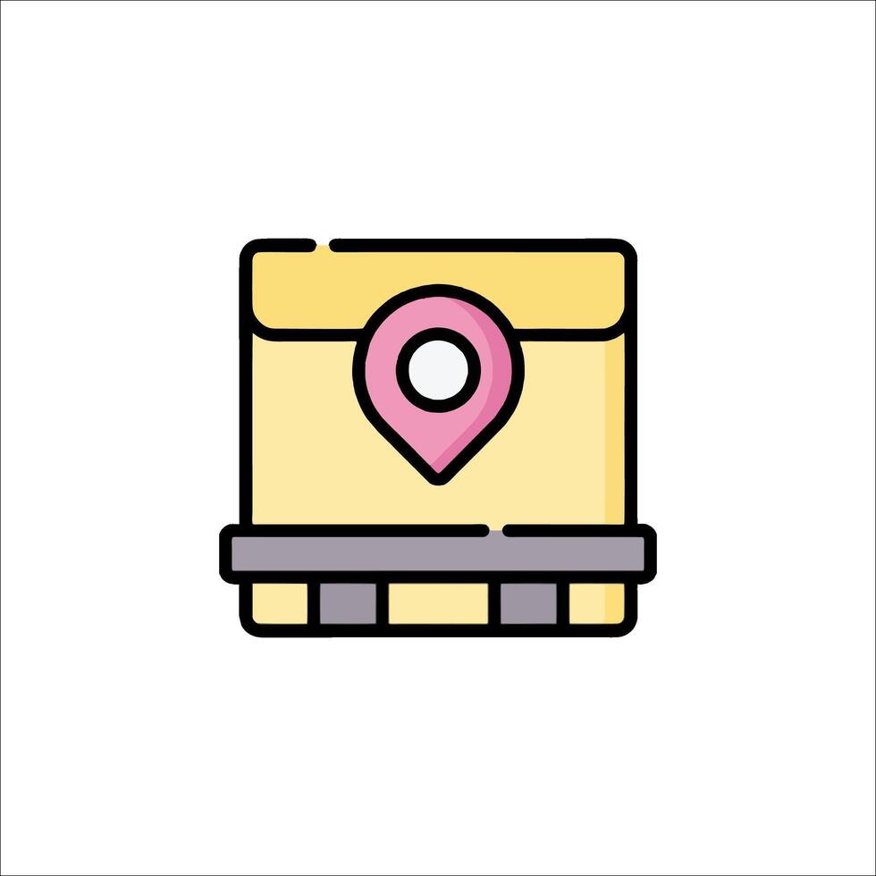 A map pin icon on a white background vector