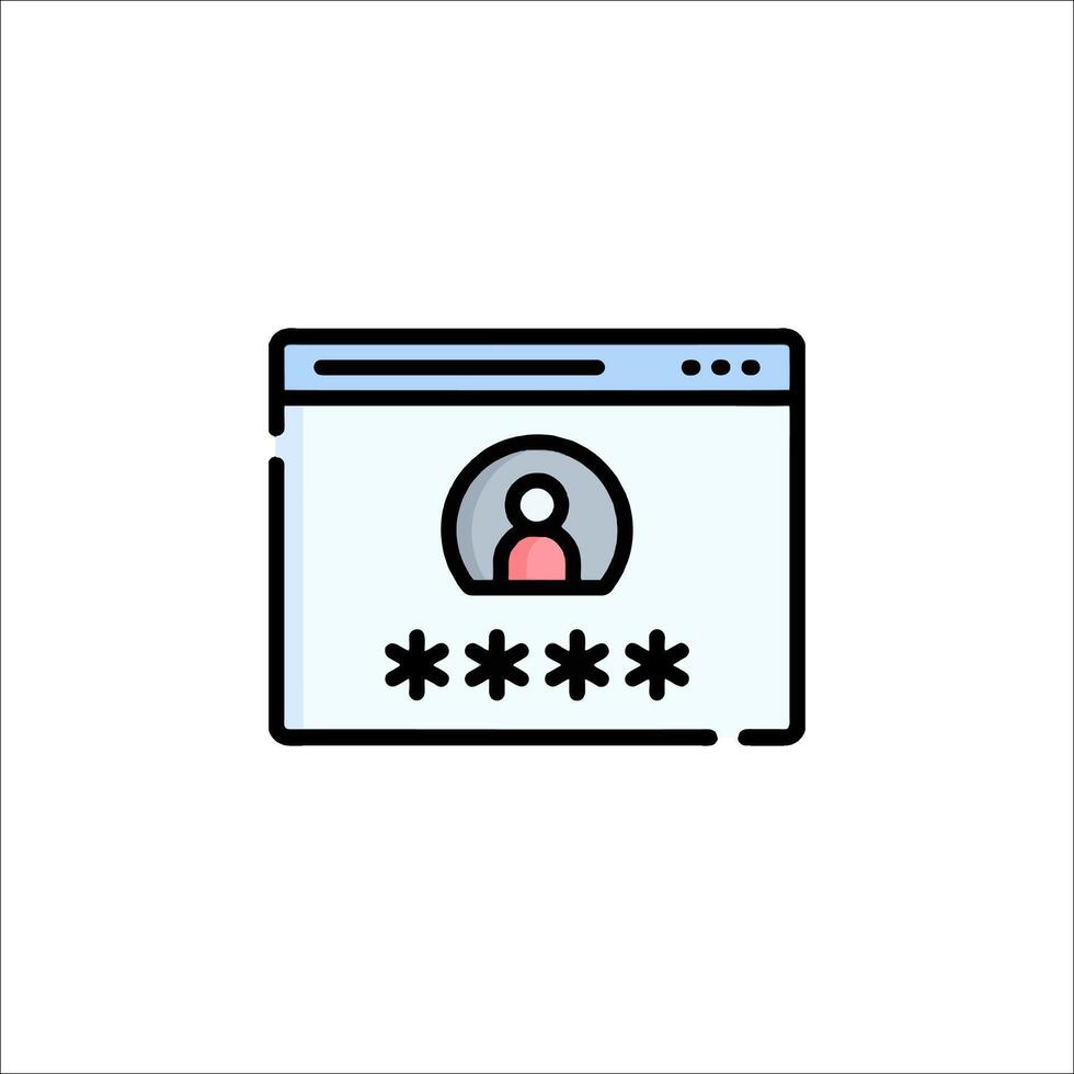 A computer screen with a person in the center vector