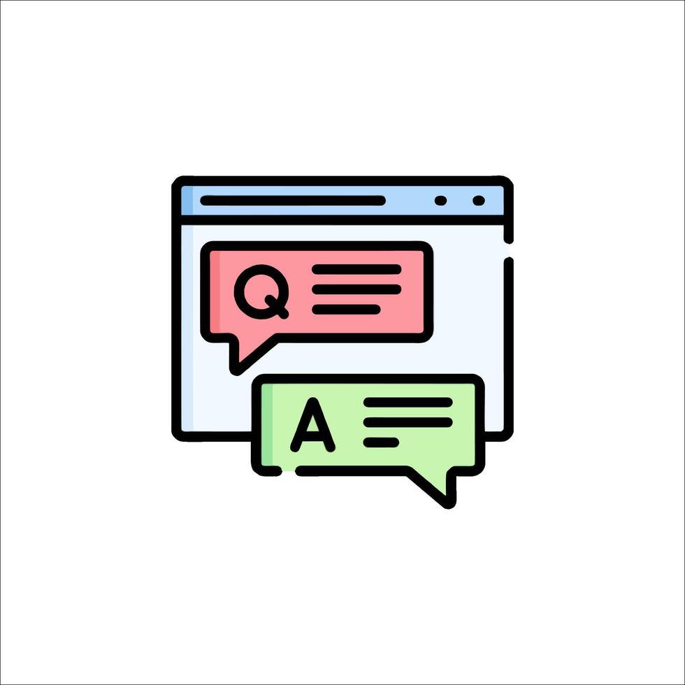 Question and answer icon illustration vector