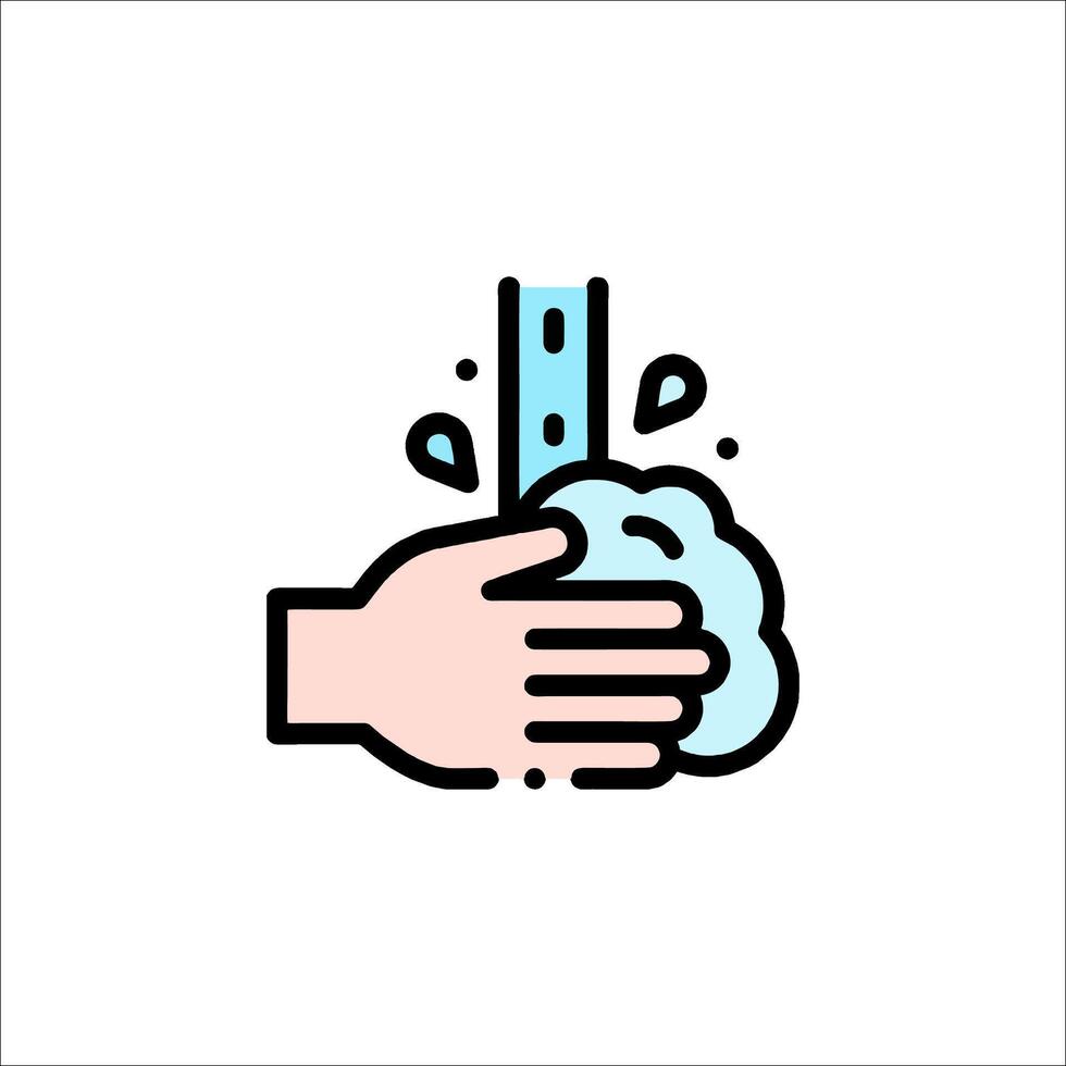 Washing hands icon illustration vector