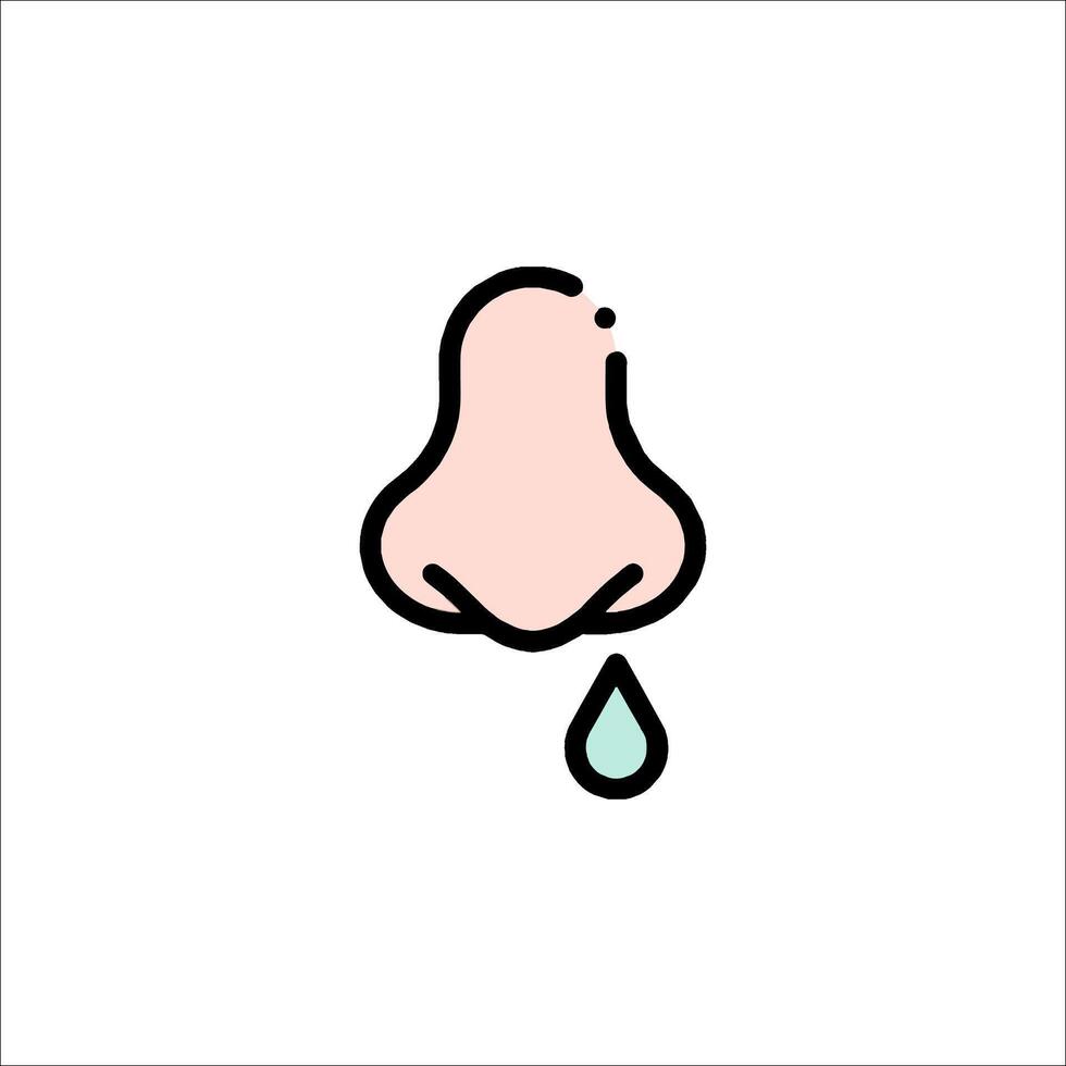 A nose with a tear on it vector