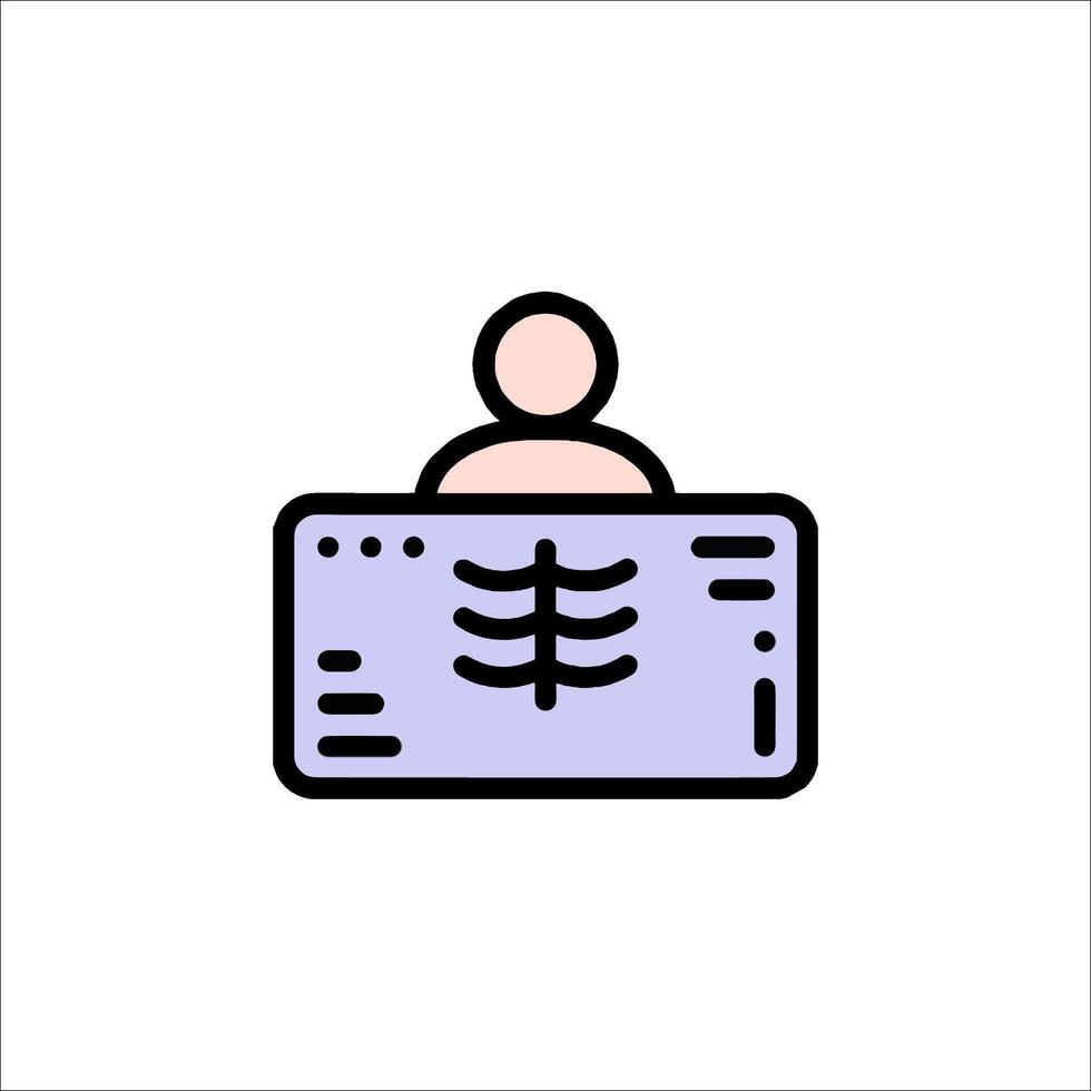 A person sitting in a chair with a skeleton on the table vector