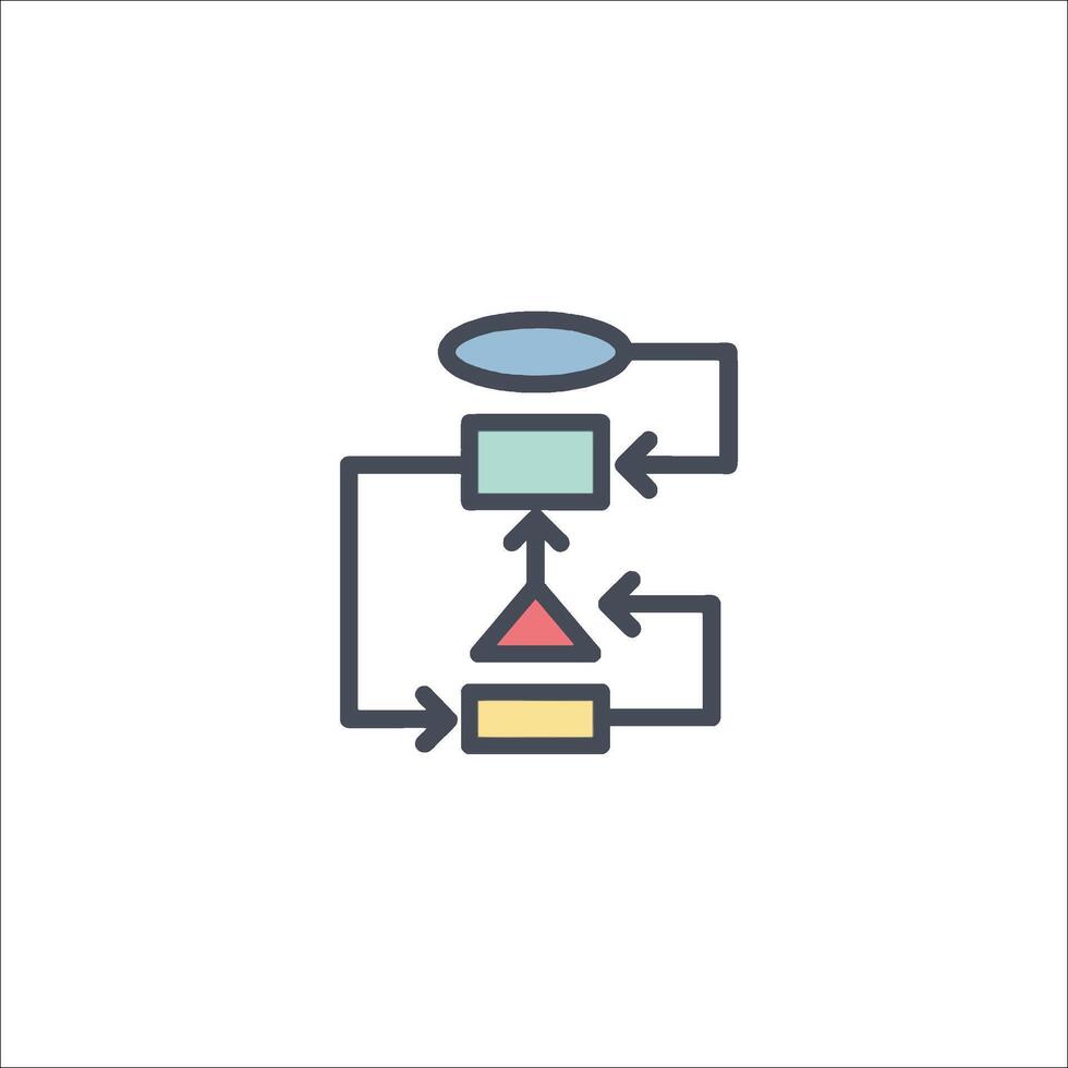 A line icon of a computer with a computer and a computer vector