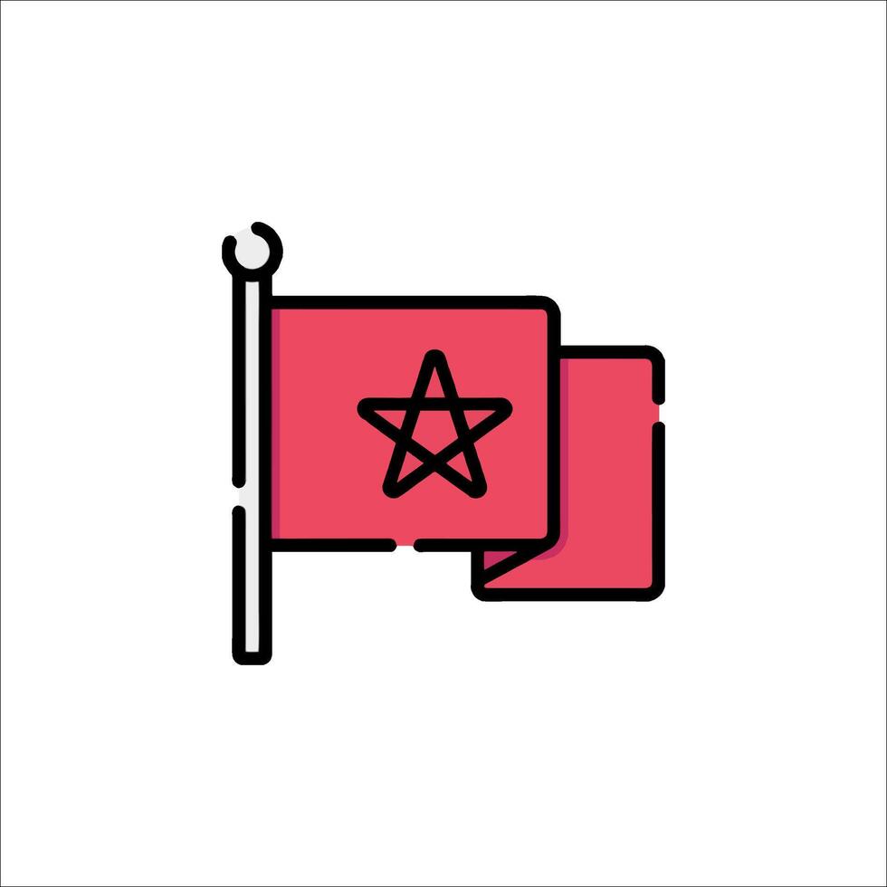 Morocco flag icon illustration vector