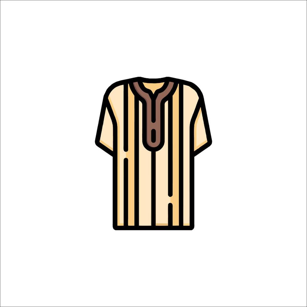 An illustration of a shirt with a collar vector