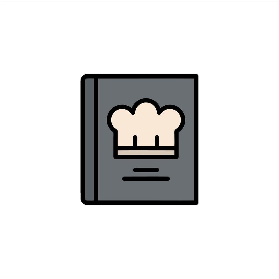 A chef's hat on a book icon vector