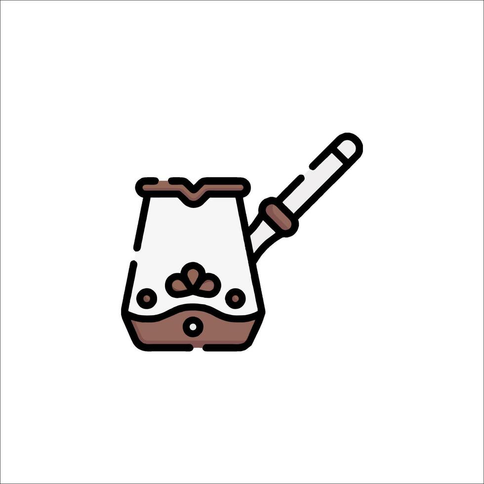 Coffee icon in line style on white background vector