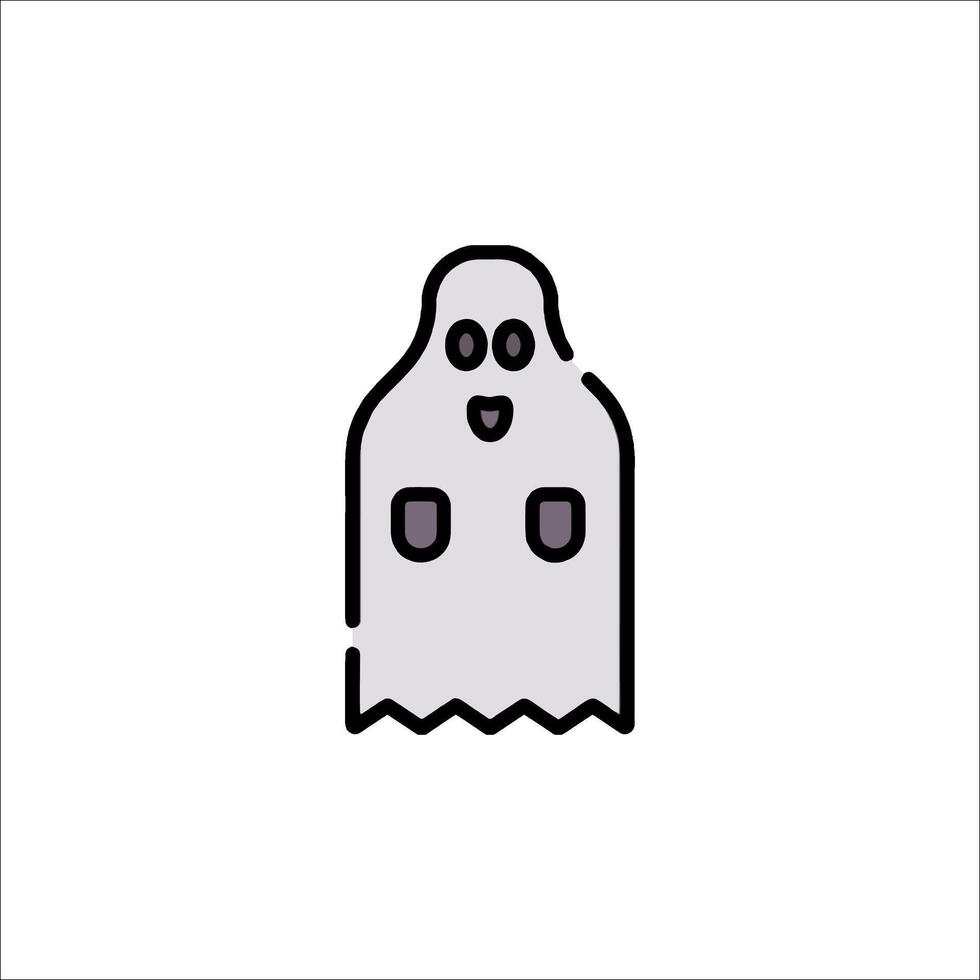 A ghost icon on a white background vector