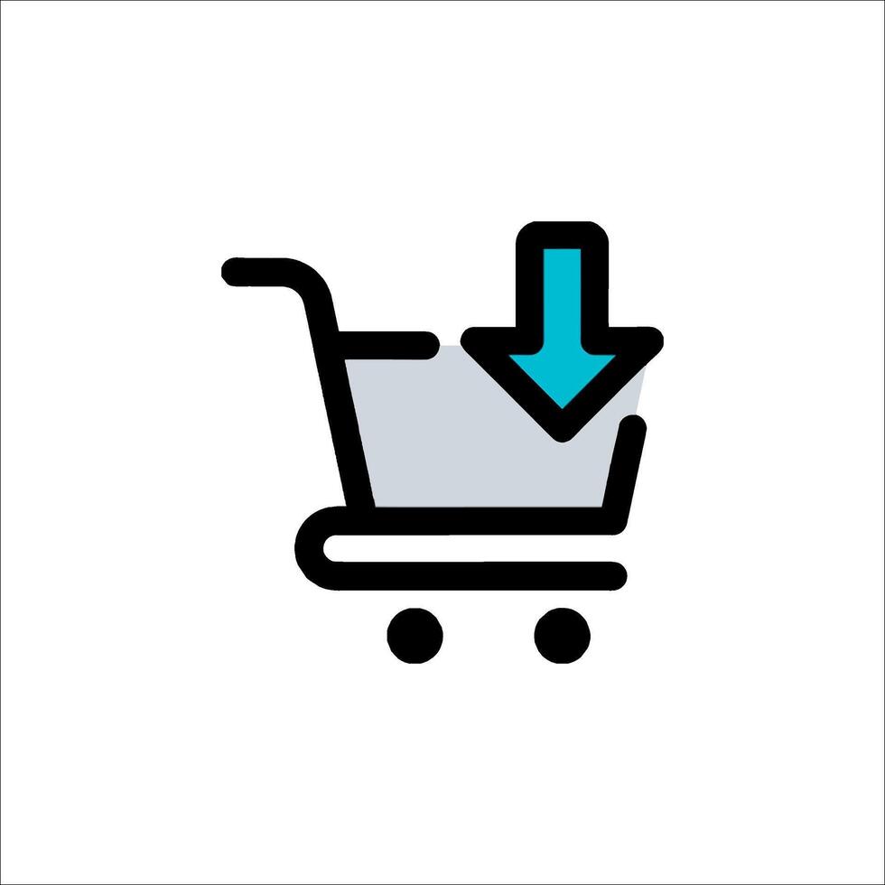 Shopping cart icon illustration vector
