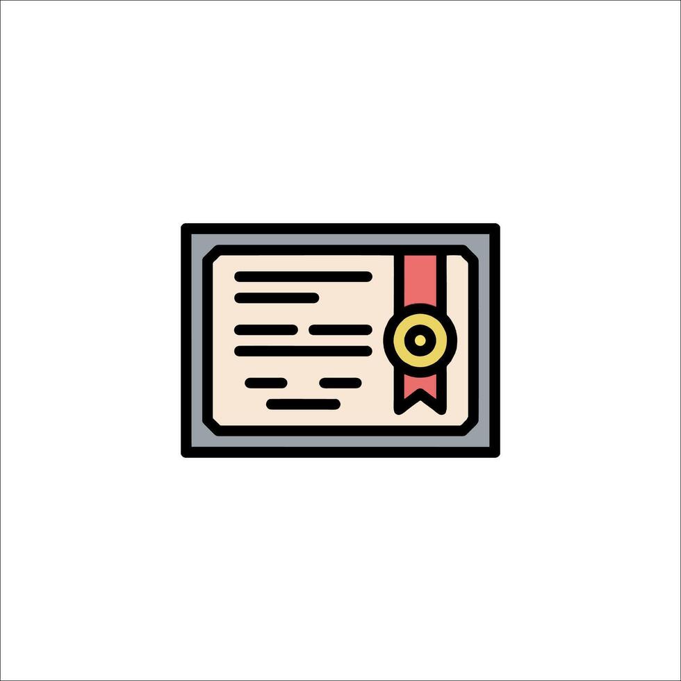 A certificate icon on a white background vector