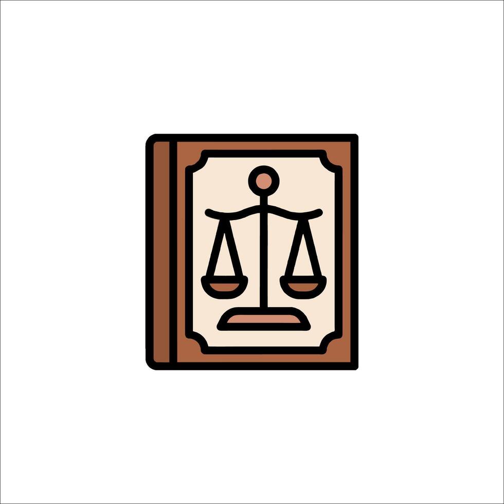 A justice scale icon on a white background vector