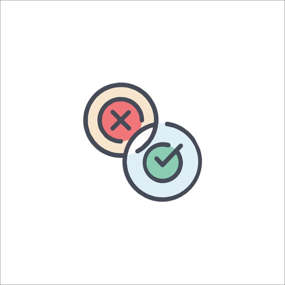 A line icon of two check marks vector