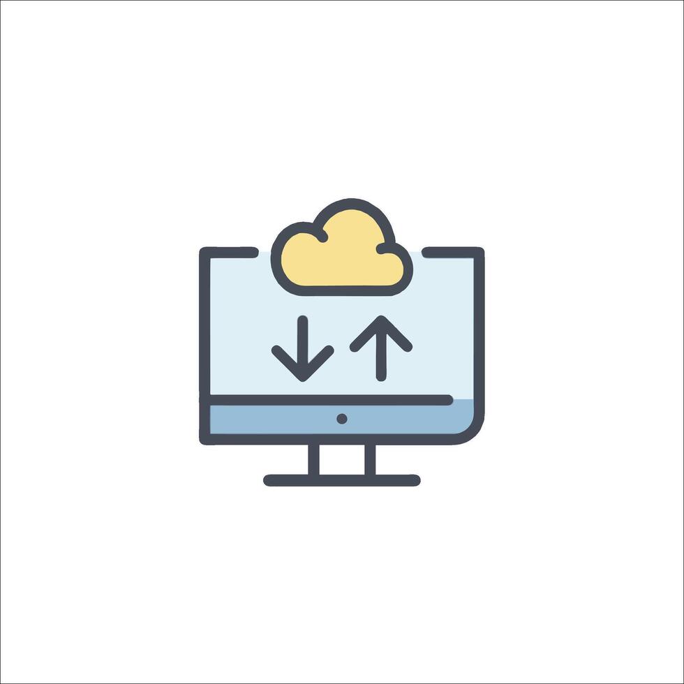 Cloud storage icon illustration vector