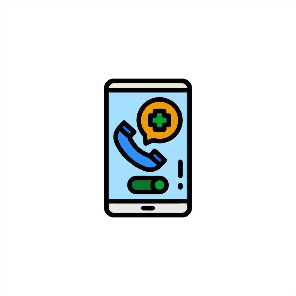 A phone with a phone call icon vector
