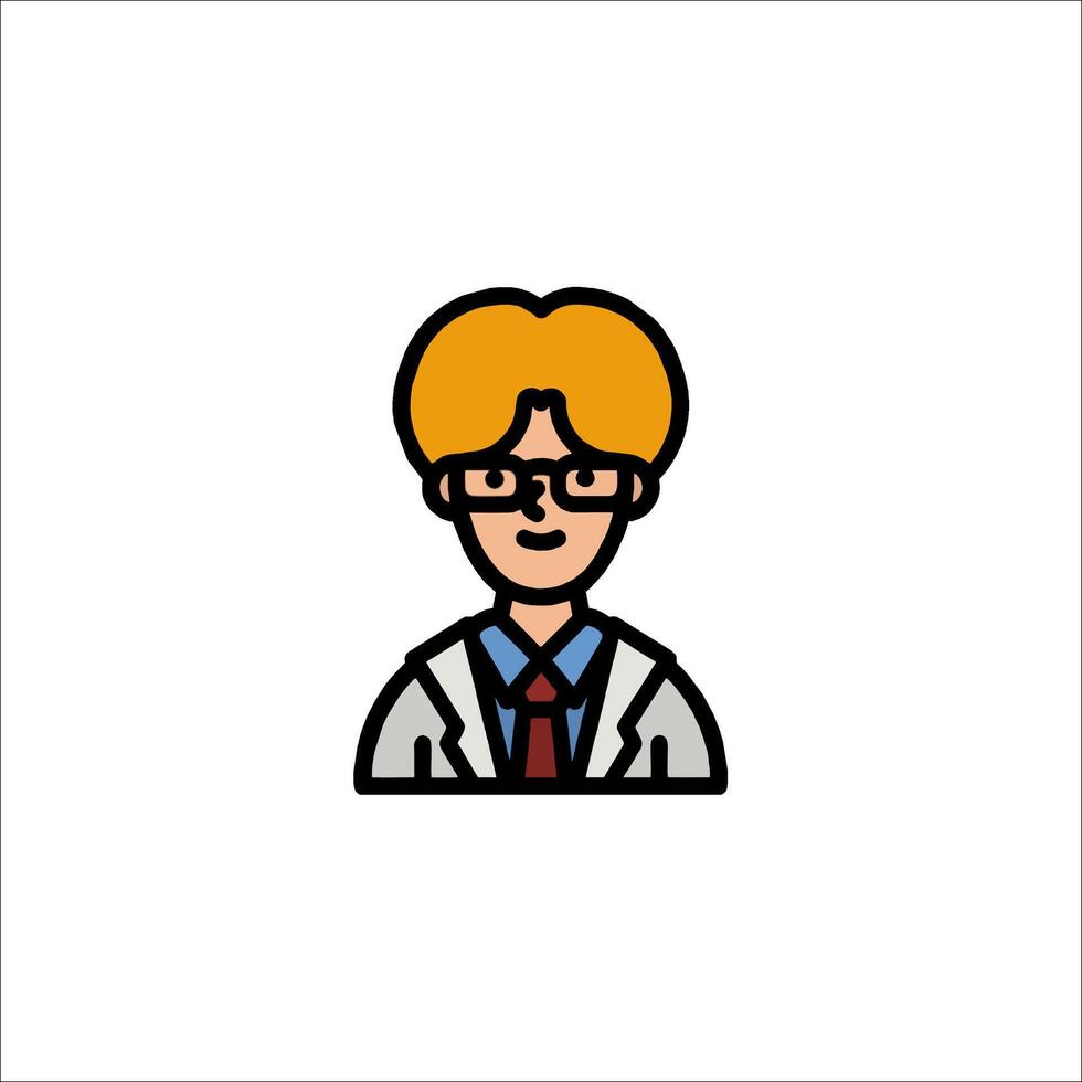 A man in a suit and tie icon vector