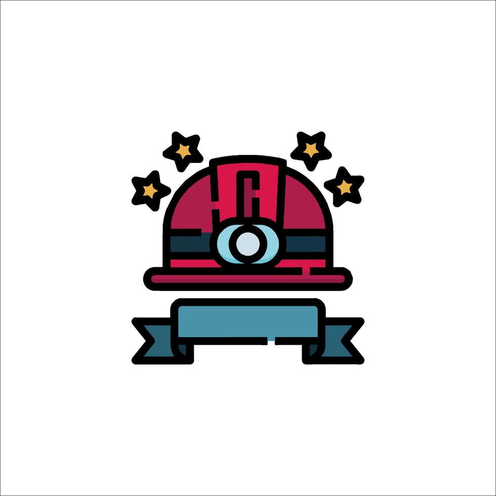 A red hat with stars on it vector